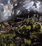 GRECO, El A View of Toledo oil on canvas